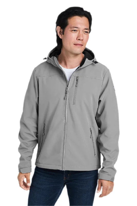 Nautica Mens Wavestorm Wind & Water Resistant Full Zip Hooded Jacket - Graphite Grey