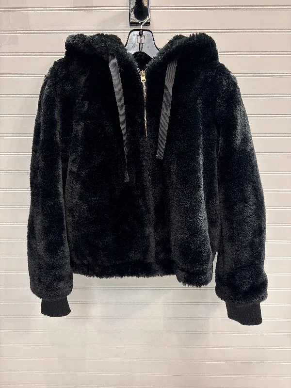 Jacket Faux Fur & Sherpa By Forever 21 In Black, Size: S