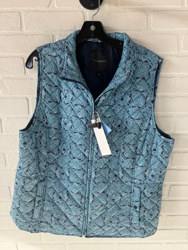 Vest Puffer & Quilted By Talbots In Blue, Size: Xl