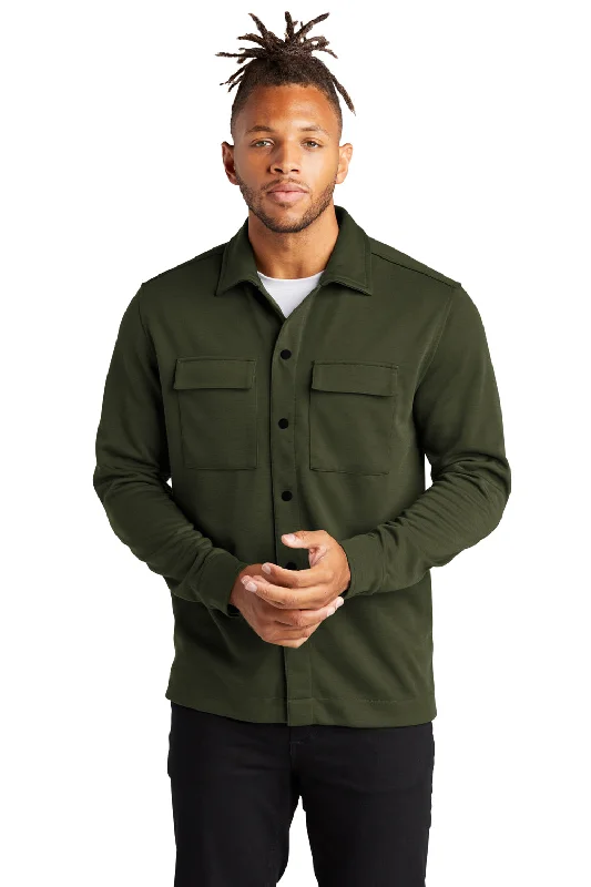 Mercer+Mettle Mens Double Knit Snap Front Jacket - Townsend Green