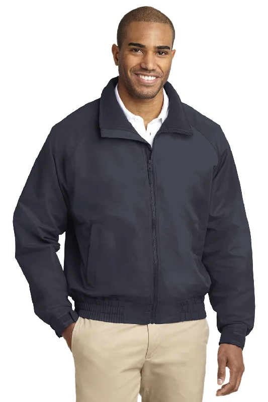 Port Authority Mens Charger Wind & Water Resistant Full Zip Jacket - Battleship Grey - Closeout