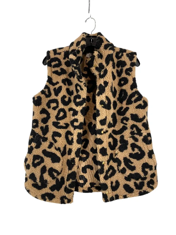 Vest Faux Fur & Sherpa By Mudpie In Animal Print, Size: S