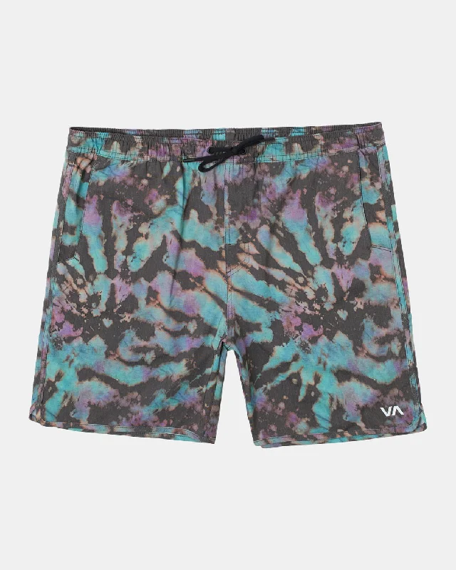 Yogger Hybrid 17" Athletic Shorts - Black Tie Dye