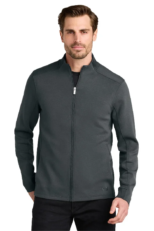 Ogio Mens Transcend Fleece Full Zip Jacket - Tarmac Grey - New