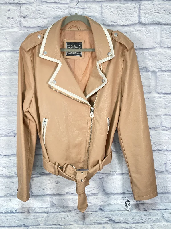 Jacket Moto By Levis In Tan, Size: Xl