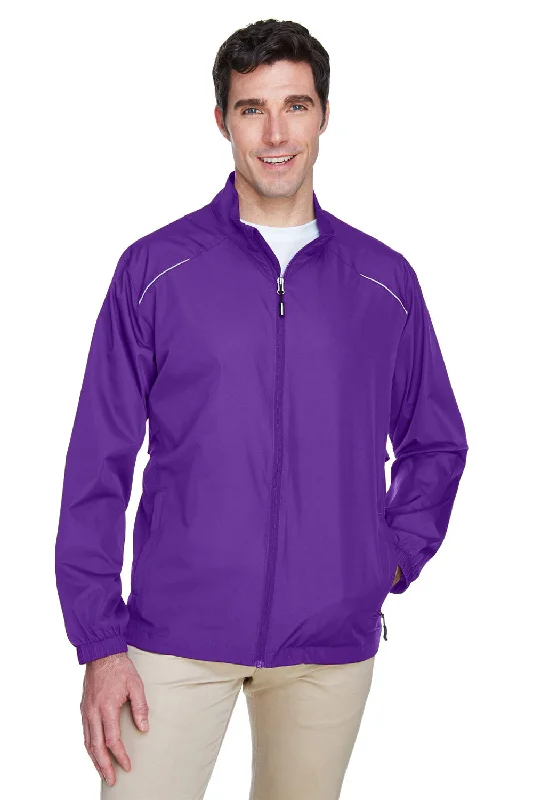 Core 365 Mens Motivate Water Resistant Full Zip Jacket - Campus Purple - Closeout