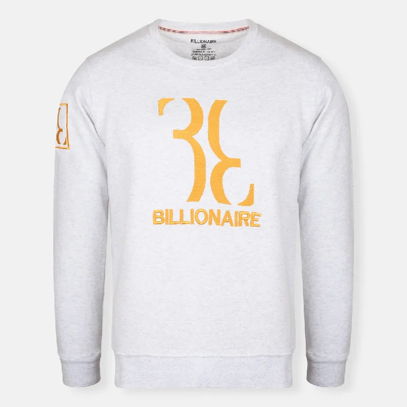 FVR Billionare Embroided Bone White Terry Sweatshirt 8768