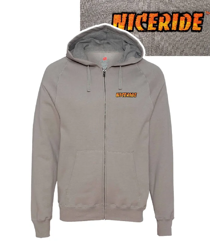 "Evening Breeze" Gray Unisex Zip Up Hoodie