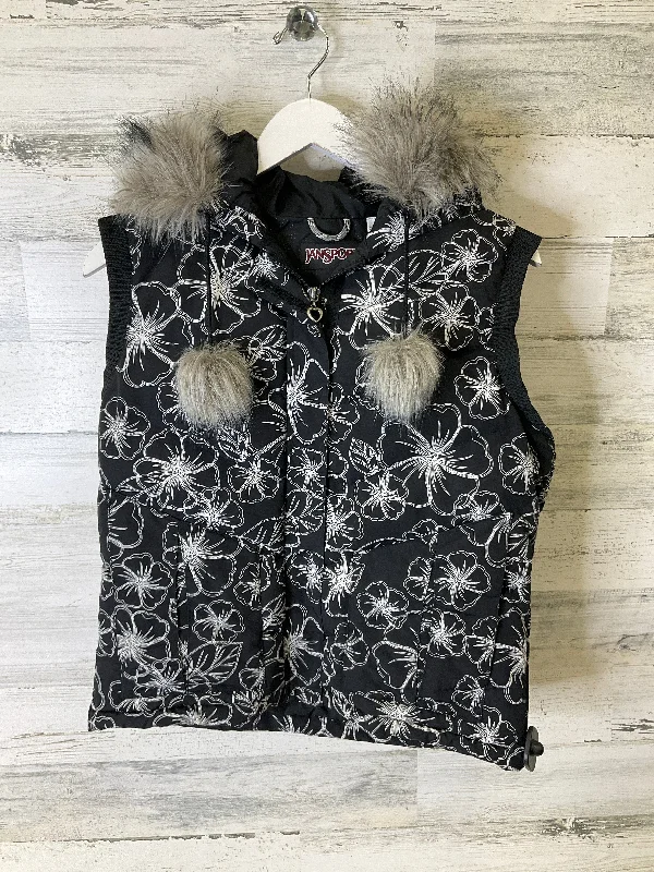 Vest Puffer & Quilted By Clothes Mentor In Black & White, Size: M