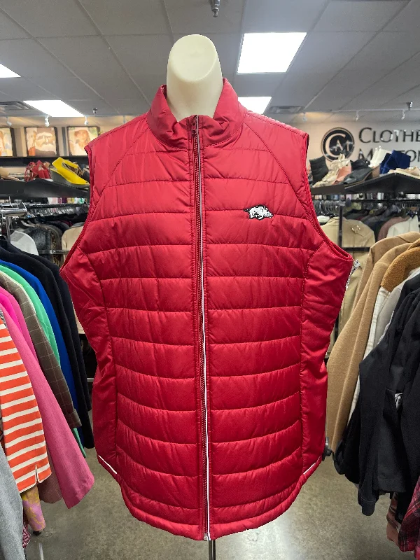 Vest Puffer & Quilted By Cutter And Buck In Red, Size: 3x