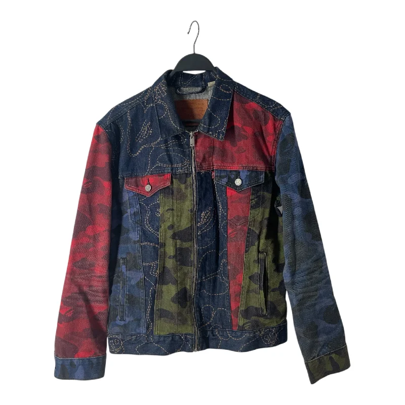 Levi's/BAPE STA!/Jacket/M/Denim/BLU/Camouflage/RED/GREEN camo denim jckt