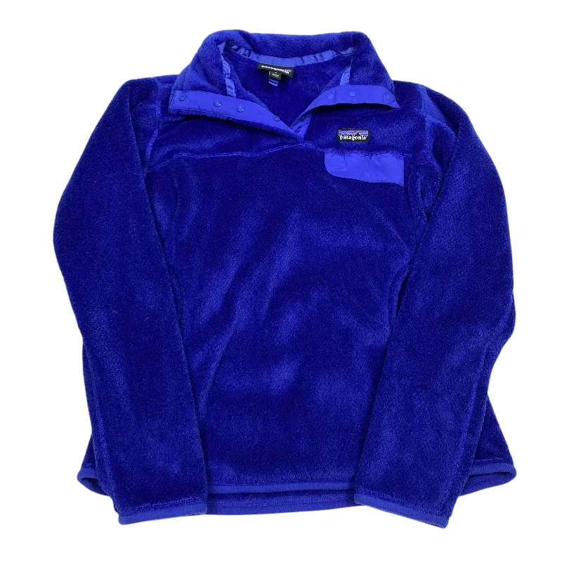 Jacket Fleece By Patagonia In Blue, Size: M