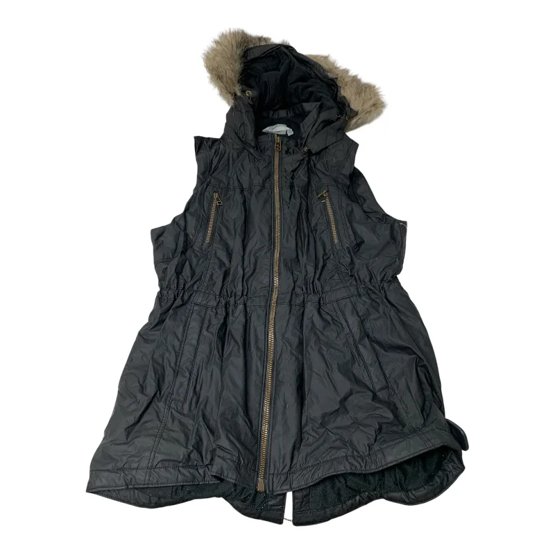 Vest Faux Fur & Sherpa By Athleta In Black, Size: L