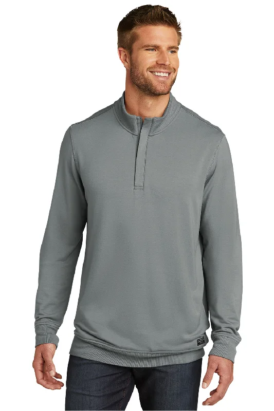 TravisMathew Mens Newport Fleece 1/4 Zip Jacket - Quiet Shade Grey