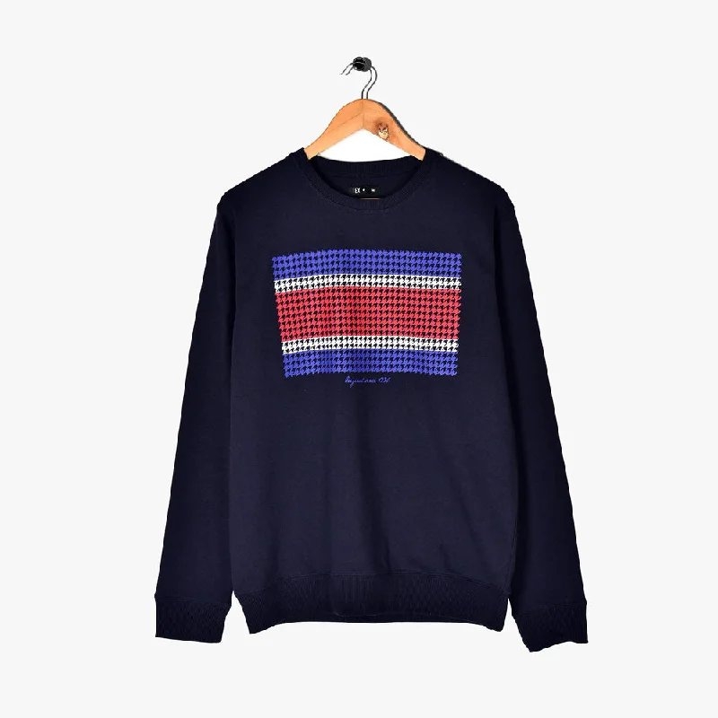 TX Flag Print Navy Blue Sweatshirt 2828