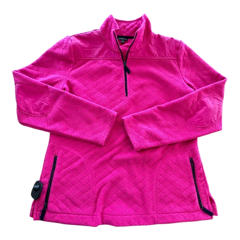 Zipped Up Fleece By Talbots In Pink, Size: S