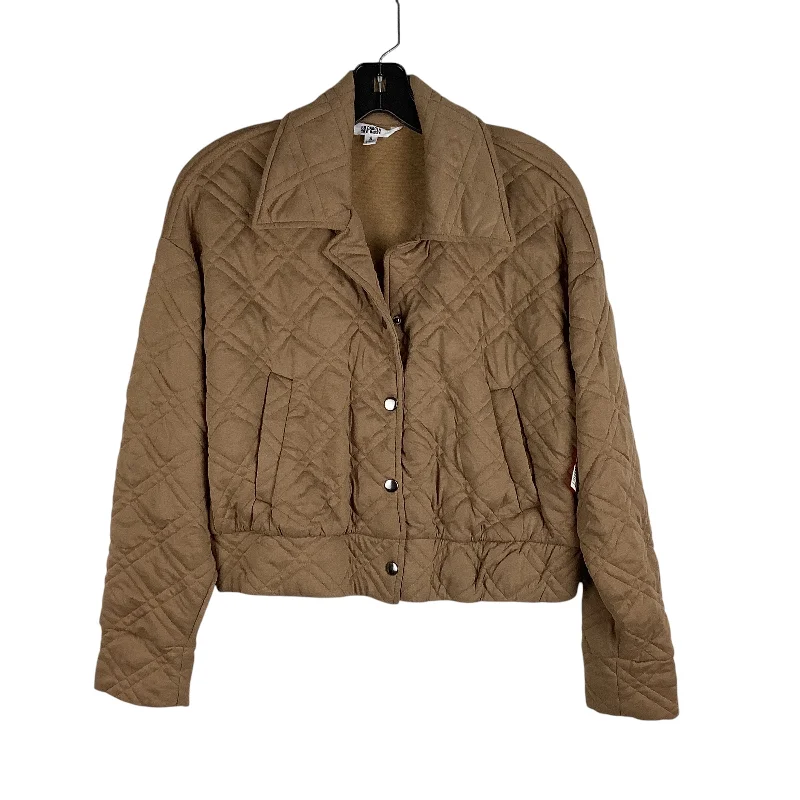 Jacket Puffer & Quilted By Bb Dakota In Brown, Size: S