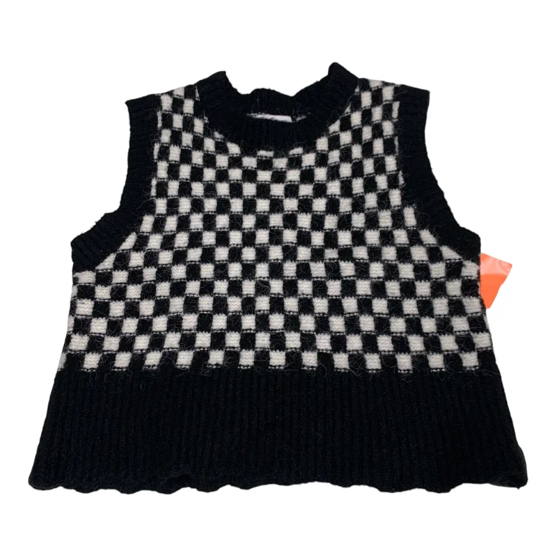 Vest Sweater By Vestique In Black & White, Size: S