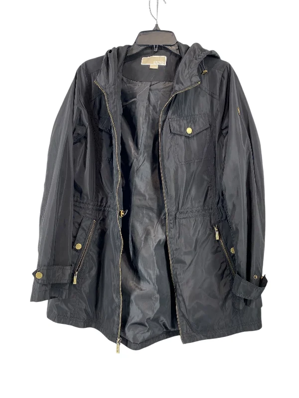 Jacket Windbreaker By Michael Kors In Black, Size: M