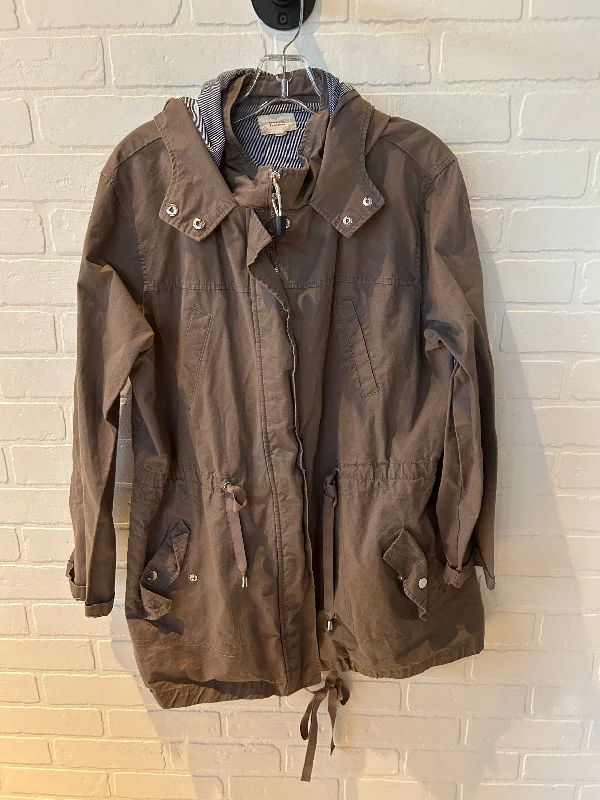 Jacket Utility By Blu Pepper In Brown, Size: L