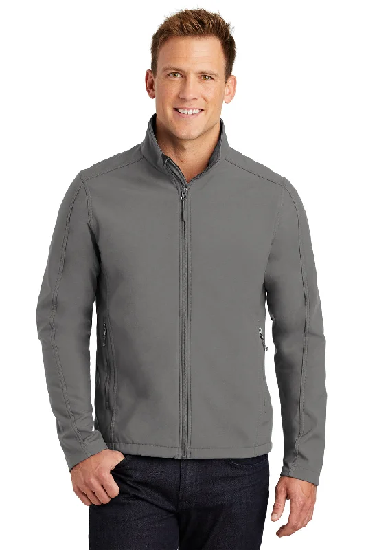 Port Authority Mens Core Wind & Water Resistant Full Zip Jacket - Deep Smoke Grey