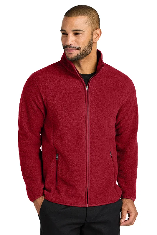 Port Authority Mens C-FREE Raglan Pill Resistant Fleece Full Zip Jacket - Rich Red - New