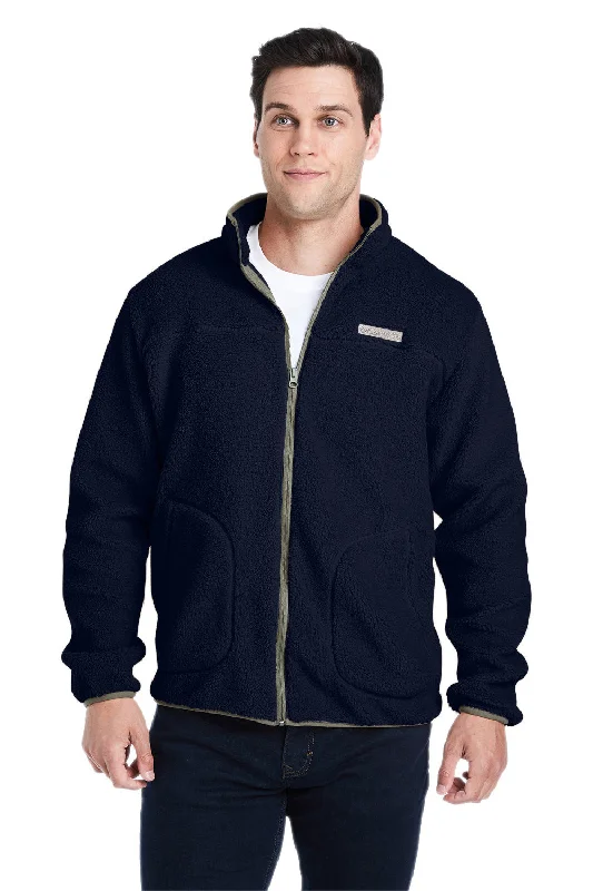 Columbia Mens Rugged Ridge II Sherpa Fleece Full Zip Jacket - Collegiate Navy Blue - Closeout