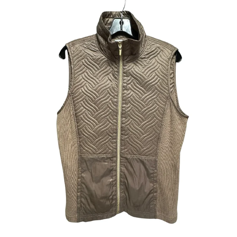 Vest Puffer & Quilted By Zenergy By Chicos In Beige, Size: L