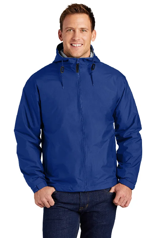 Port Authority Mens Team Wind & Water Resistant Full Zip Hooded Jacket - Royal Blue