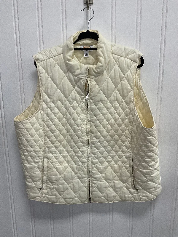 Vest Puffer & Quilted By Talbots In Cream, Size: 3x