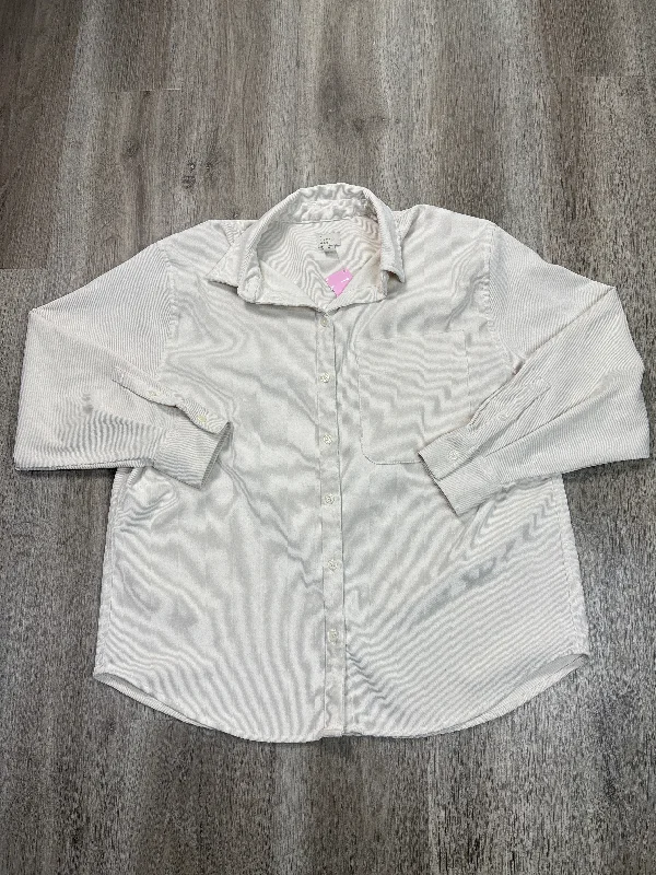 Jacket Shirt By A New Day In White, Size: M