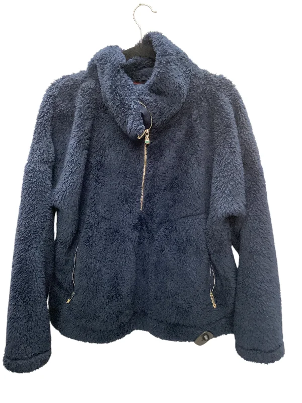 Jacket Faux Fur & Sherpa By Tommy Hilfiger In Blue, Size: L