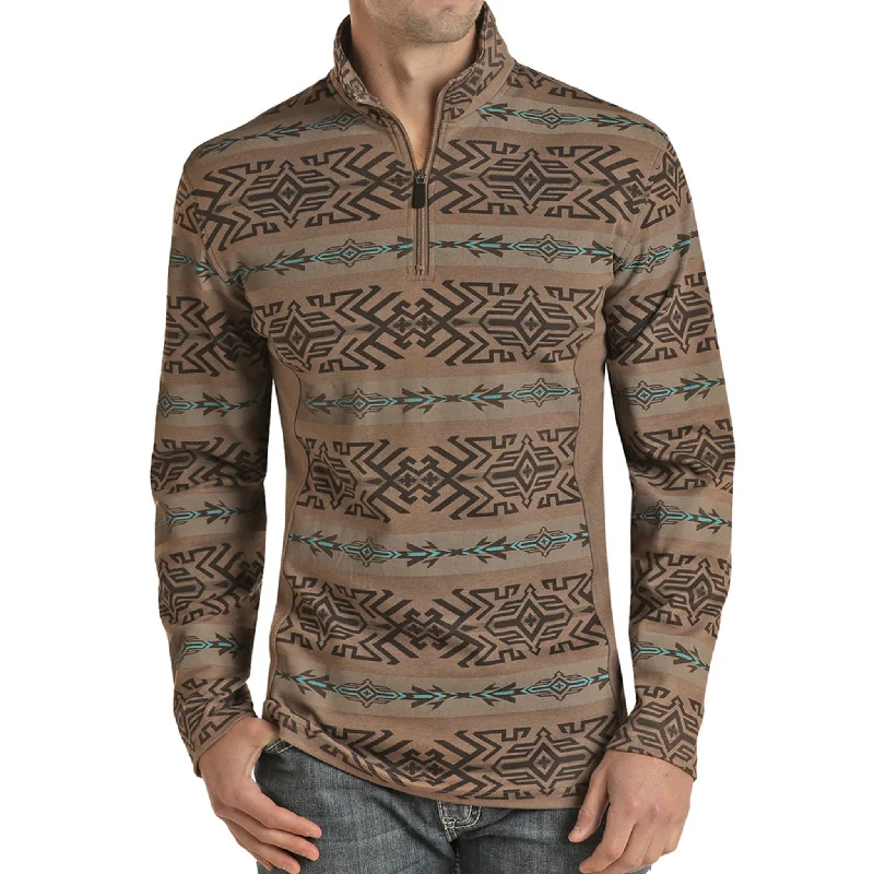 Powder River Men's Aztec Heather Brown Pullover