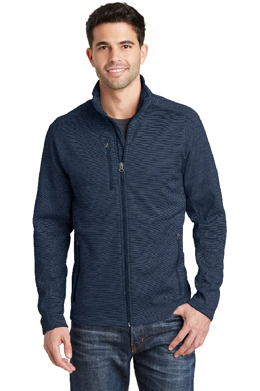 Port Authority Mens Full Zip Fleece Jacket - Navy Blue