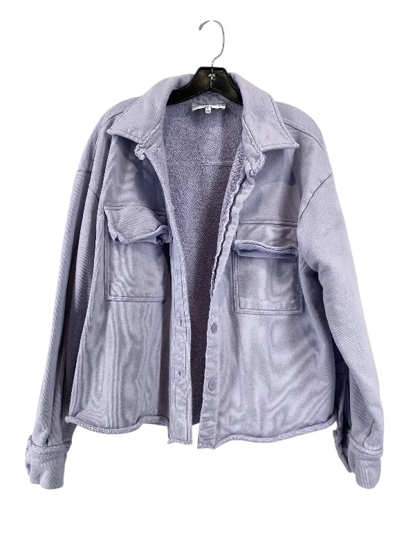 Jacket Shirt By Clothes Mentor In Purple, Size: M