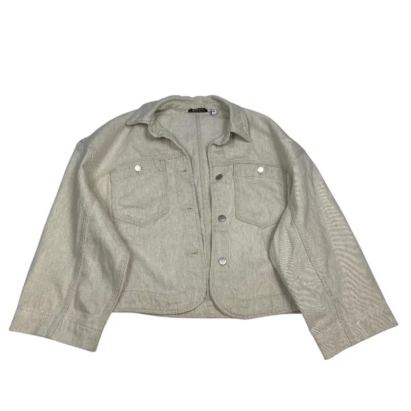 Jacket Denim By Stockholm Atelier In Cream Denim, Size: S