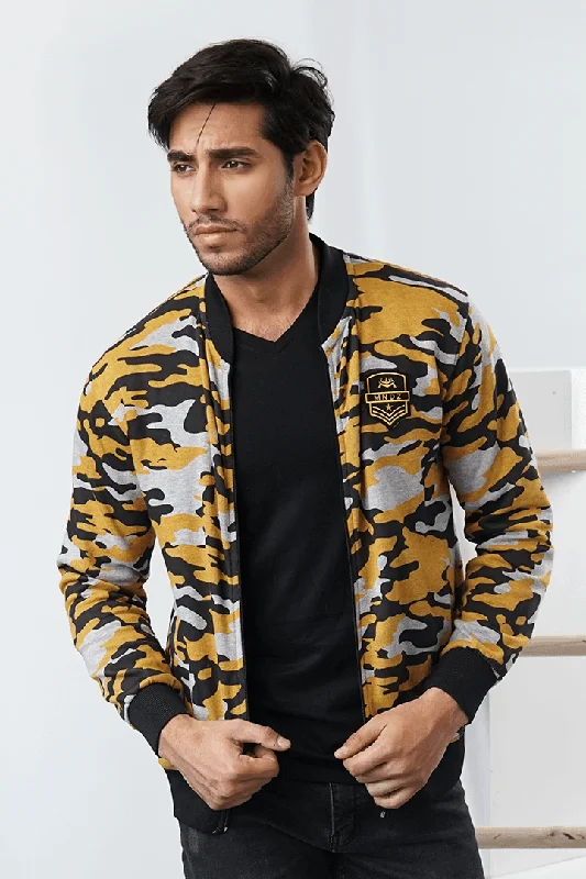 Yellow Camo Fleece Jacket