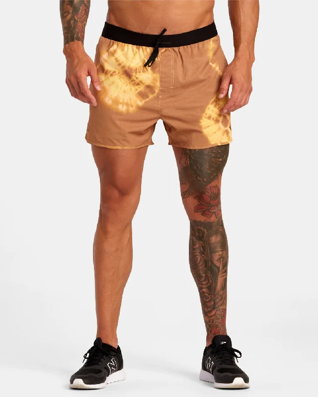 RVCA Runner 14" Elastic Waist Shorts - Gold Tie Dye