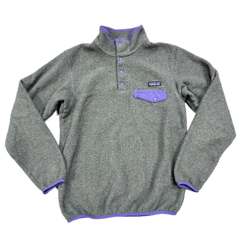 Jacket Fleece By Patagonia In Grey, Size: S