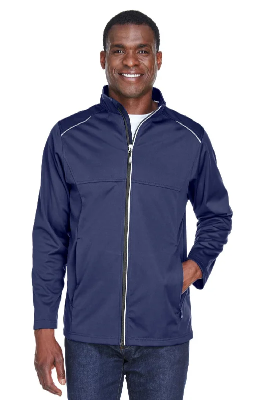 Core 365 Mens Techno Lite Water Resistant Full Zip Jacket - Classic Navy Blue