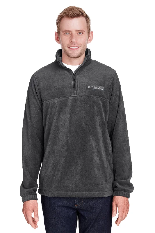 Columbia Mens Steens Mountain 1/4 Zip Fleece Jacket - Heather Charcoal Grey - Closeout