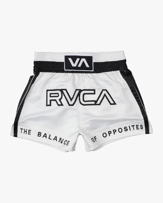 RVCA 15" Muay Thai Boxing Shorts - White