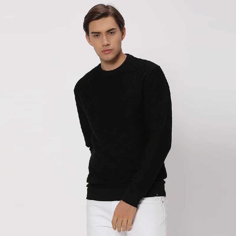 ZR Jet Black Quilted Sweatshirt 12214