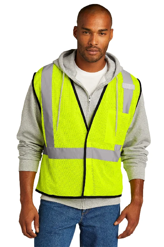 CornerStone Mens ANSI 107 Class 2 Mesh Vest w/ Pocket - Safety Yellow