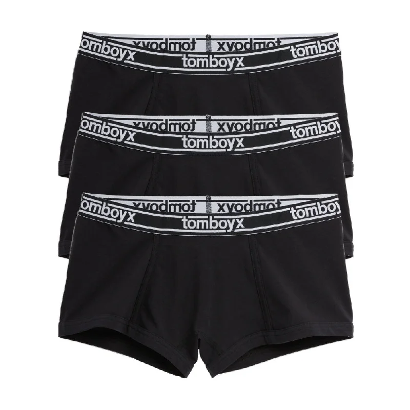 Boy Shorts 3-Pack - Cotton Black Logo