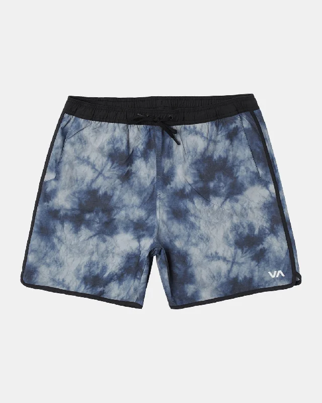 Yogger Hybrid 17" Athletic Shorts - Stark Blue Tie Dye