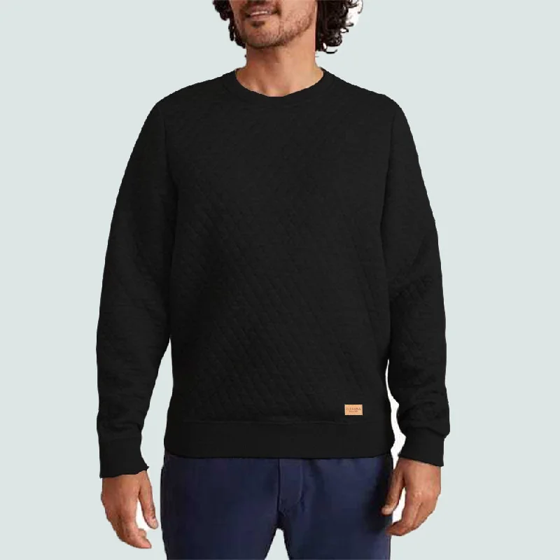 ZR Quilted Cubes Black Sweatshirt 13621