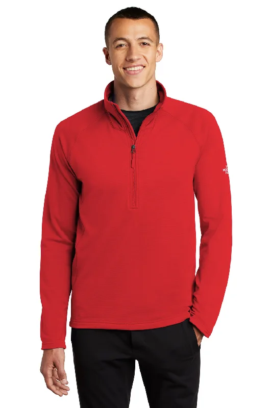 The North Face Mens Mountain Peaks Fleece 1/4 Zip Jacket - Red - Closeout