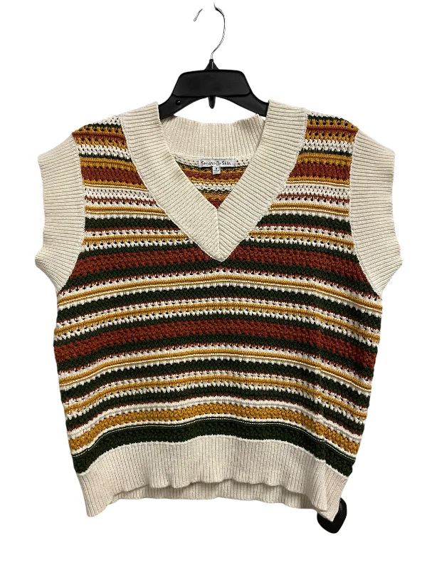 Vest Sweater By Clothes Mentor In Brown, Size: S