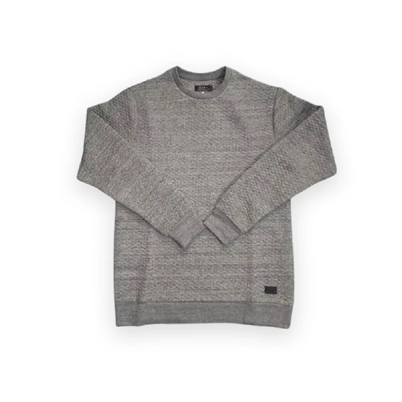 ZR Hexagon Shape Quilted Textured Grey Sweatshirt 12634